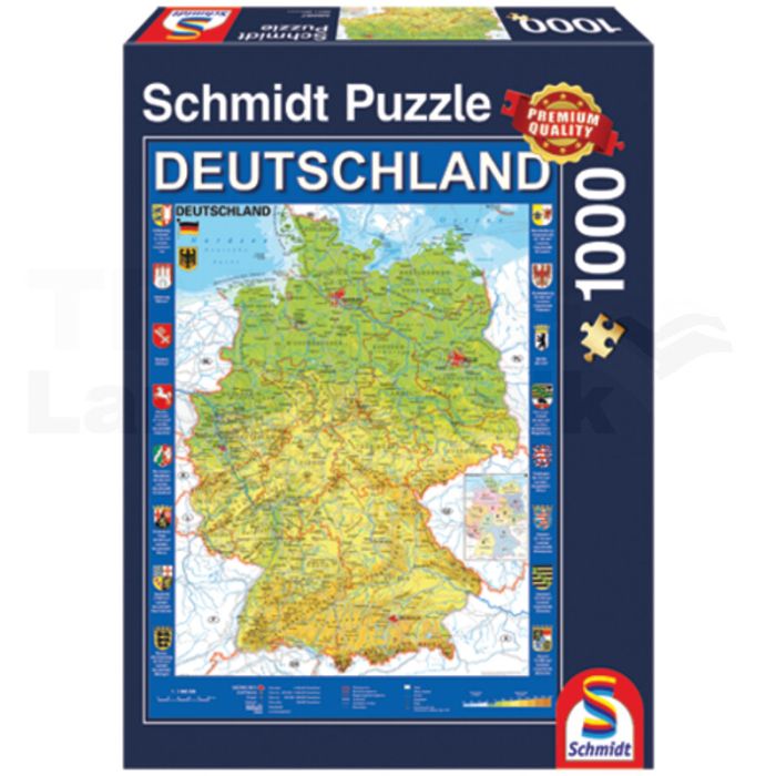 Puzzle, Deutschlandkarte, 1000 Teile Puzzle, Deutschlandkarte, 1000 Teile