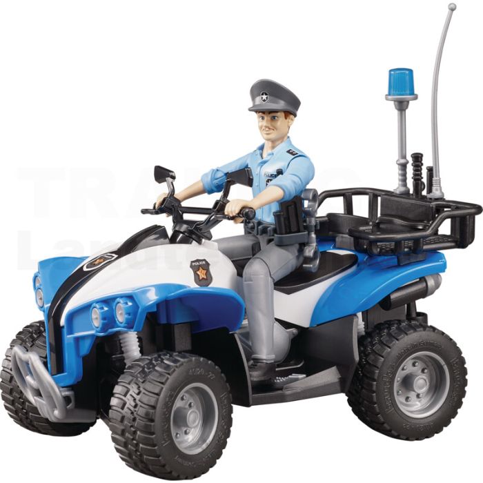 Polizei-Quad mit Polizist und Ausstattun