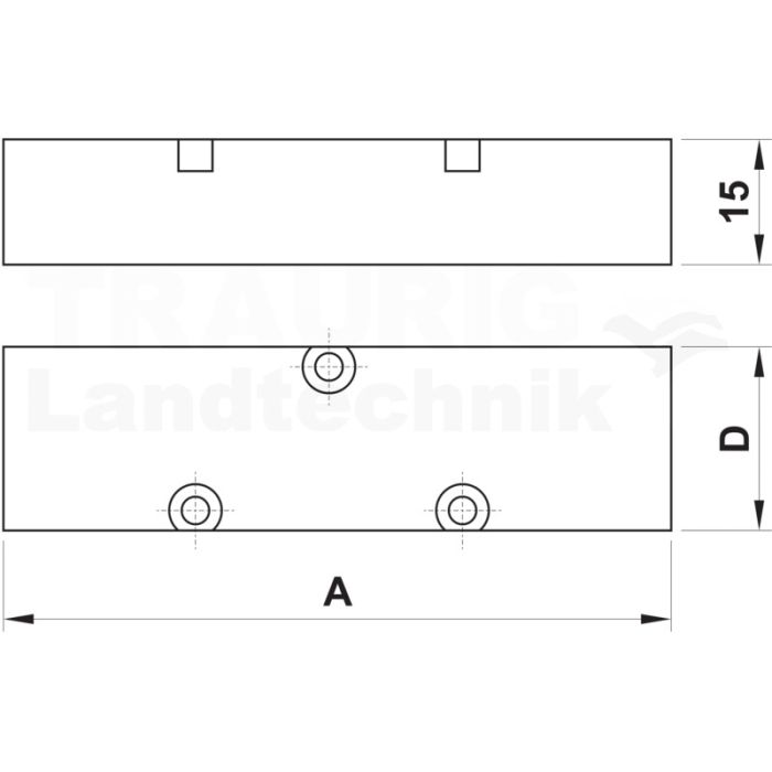 Verschlussplatte für RPS-Leiste  BG 1/4"