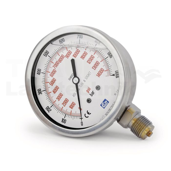 Manometer 100 mm; 1000 bar; G 1/2" Manometer 100 mm; 1000 bar; G 1/2"