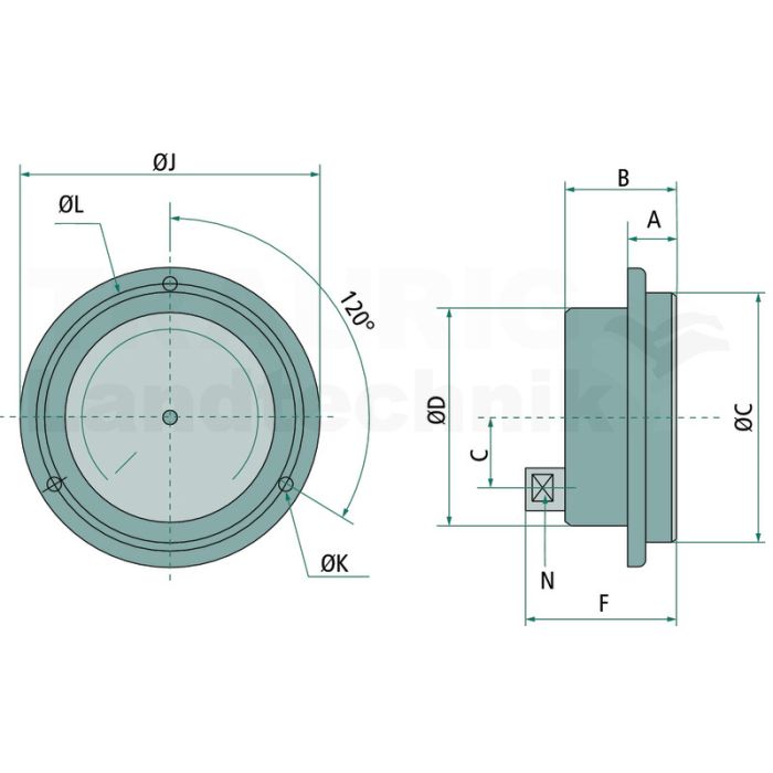 Manometer Ø100 mm; Skala 4000 bar