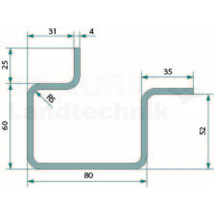 Eckrungenprofil 6.000mm Eckrungenprofil 6.000mm