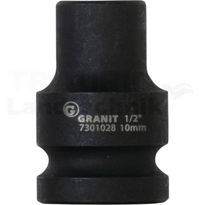 1/2" 6Kant-Kraft-Stecknuss, kurz, 10mm