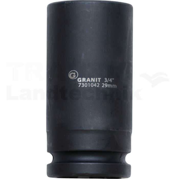 3/4" 6Kant-Kraft-Stecknuss, lang, 29mm