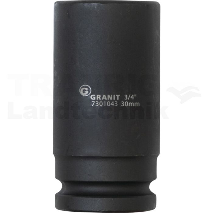 3/4" 6Kant-Kraft-Stecknuss, lang, 30mm