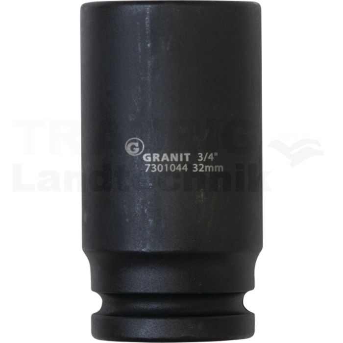 3/4" 6Kant-Kraft-Stecknuss, lang, 32mm