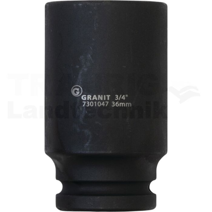 3/4" 6Kant-Kraft-Stecknuss, lang, 36mm