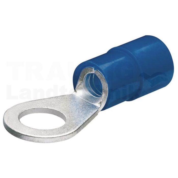 Kabelschuh/Ringform isoliert, blau