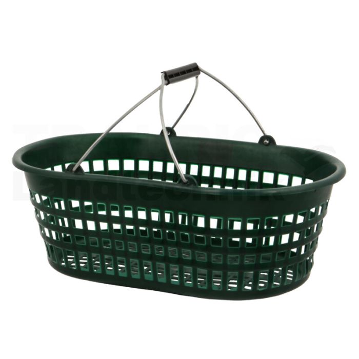 Gartenkorb grün mit Bügel, 15 kg