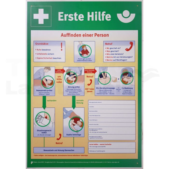 Schild Erste Hilfe Aushang