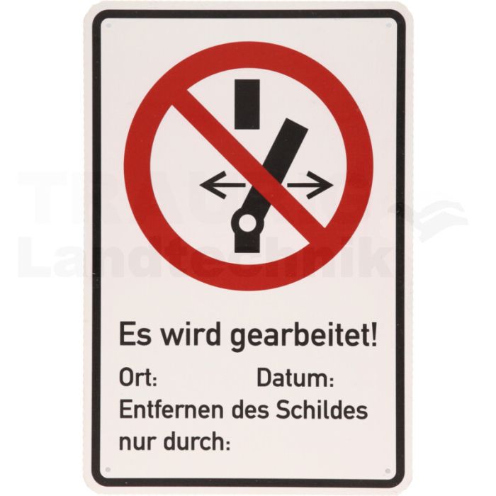 Warnschild Geerdet