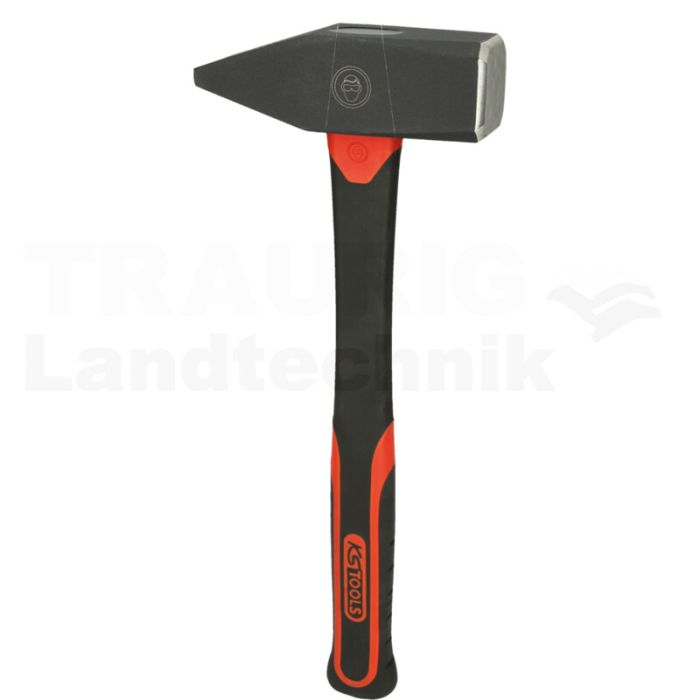 Schlosserhammer mit Fiberglasstiel, 2000g