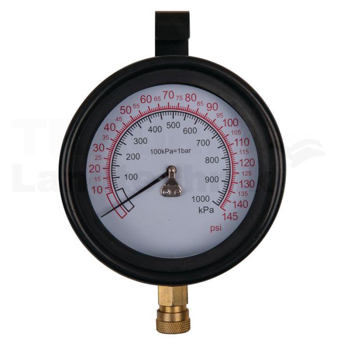 Manometer Ø 100,0 mm, 0 - 10 bar mit 1/4" Schnellkupplung