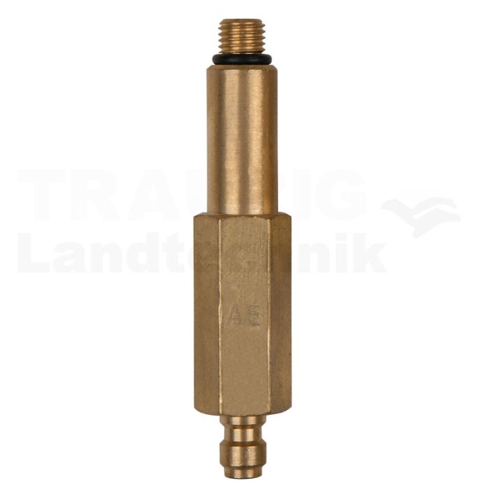 Adapterstück (lang) M8x1,0 Außengewinde und 1/4" Schlauchanschluss mit Dichtring