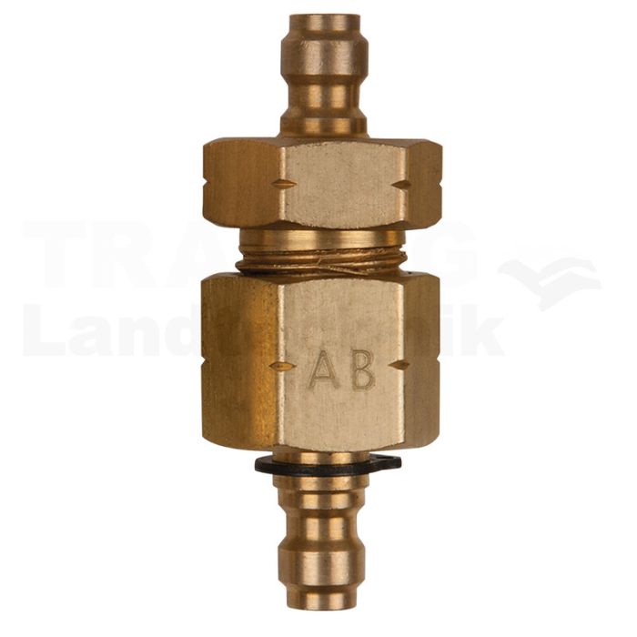 Doppel-Adapterstück M16x1,5 Innen- und Außengewinde und 3/8" Schlauchanschluss