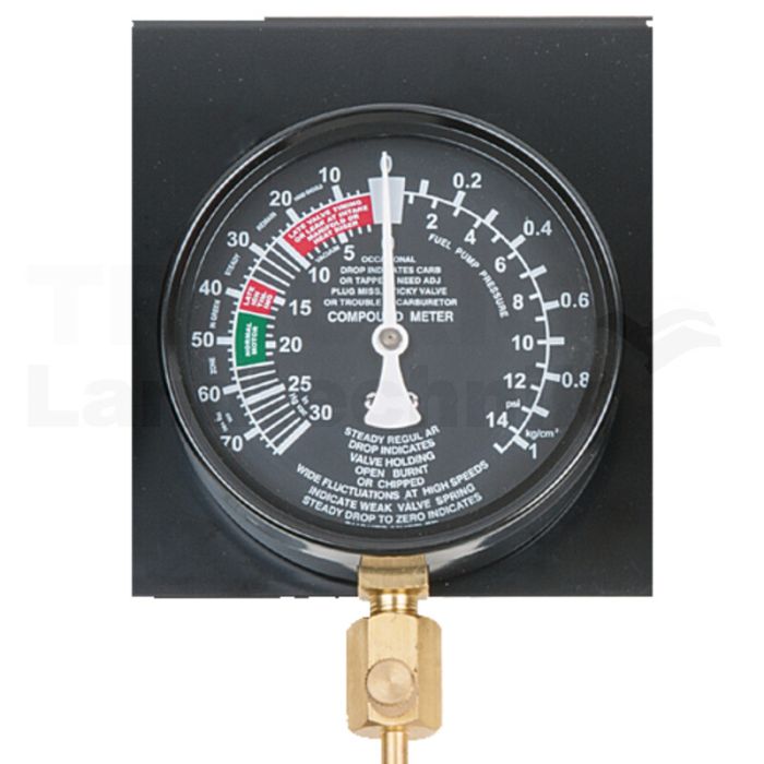 Manometer Ø 92mm auf Platte montiert