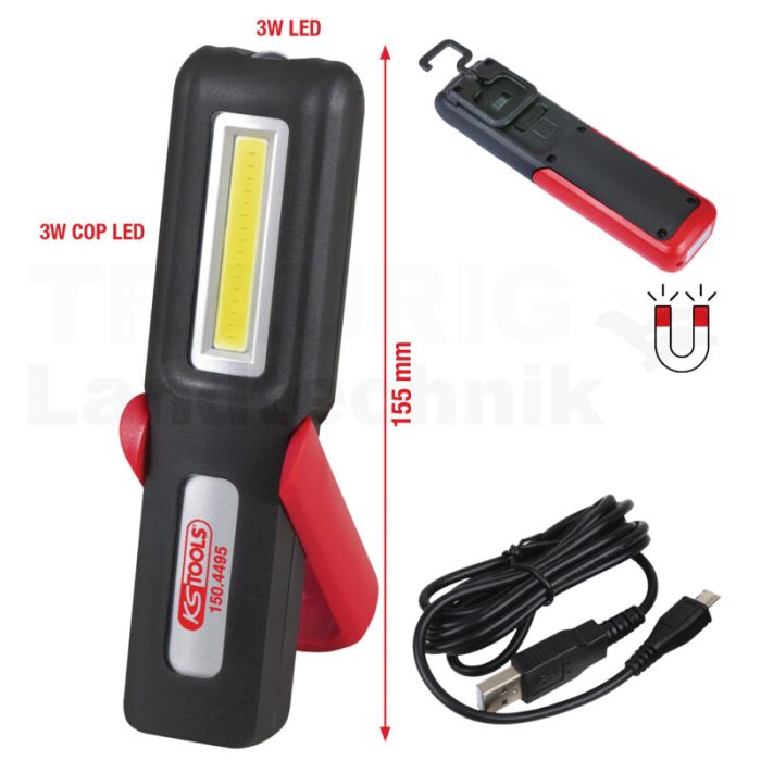 Mobile Werkstatt-Handlampe, knickbar, 3 Mobile Werkstatt-Handlampe, knickbar, 3