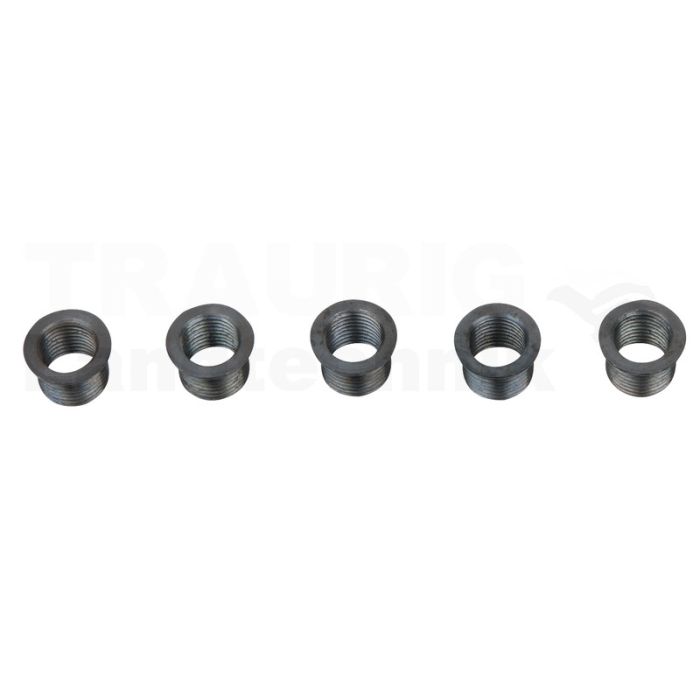 Gewindebuchse mit Konus L=17,5mm, IG=M14x1,25/AG=M16x1,25, 10er Pack