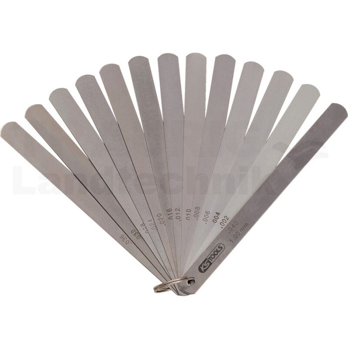 Kolbenspiellehre, 8 Blatt