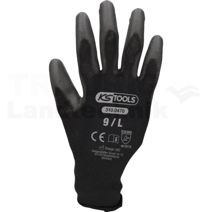Mikro-Feinstrickhandschuhe, schwarz