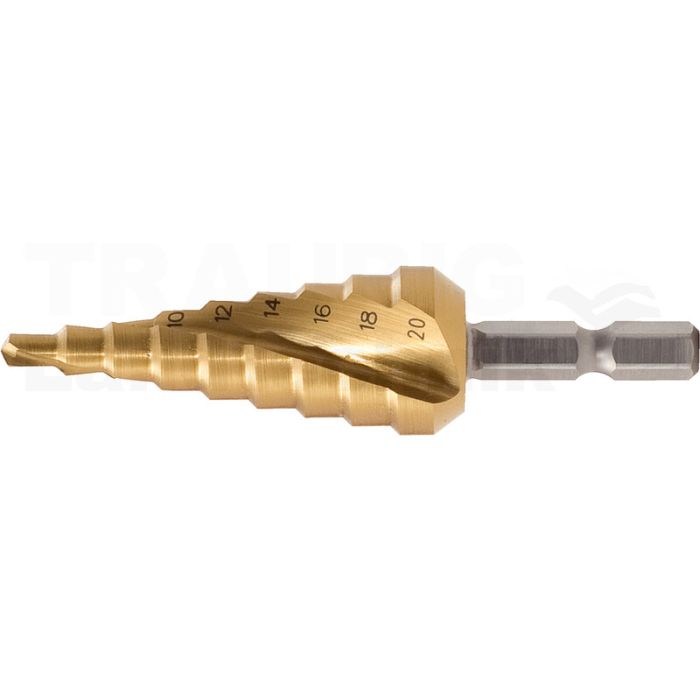 1/4" HSS-TiN Stufenbohrer-Bit