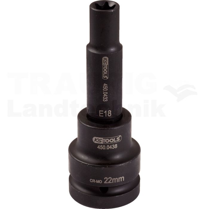 3/4' Kraft Bit Stecknuss TX-E, lang, E24