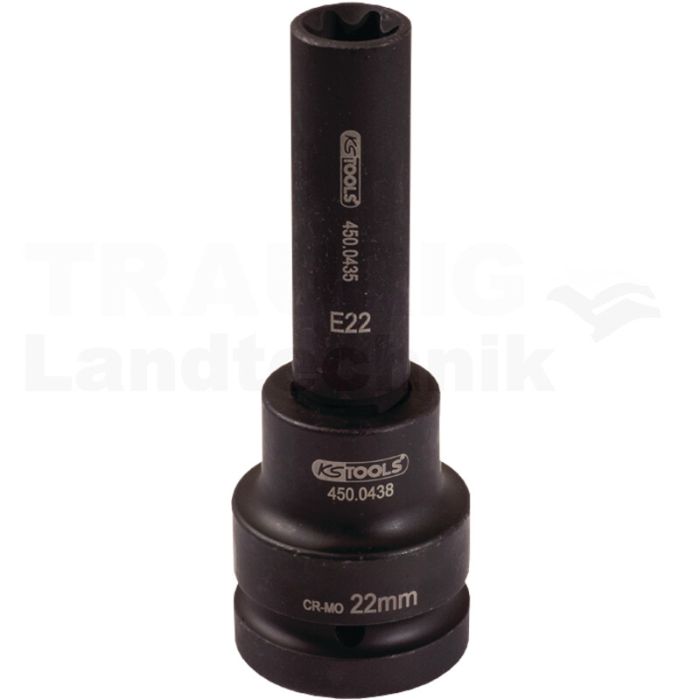 1" Kraft Bit Stecknuss TX - E, lg, E18