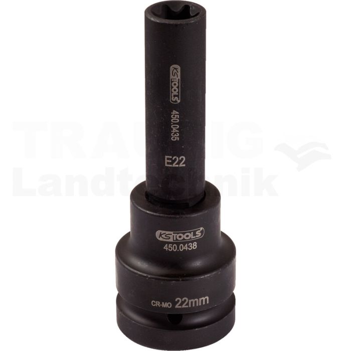 1" Kraft Bit Stecknuss TX - E, lg, E20