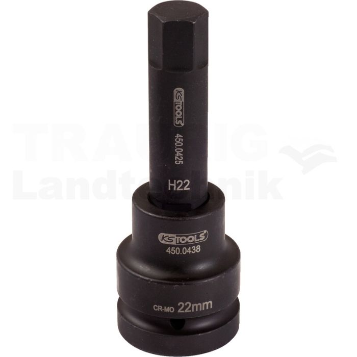 1" Kraft-Bit-Stecknuss Innen6kant,36mm