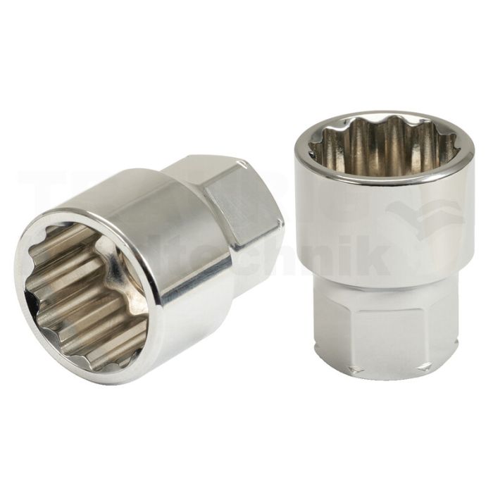 GEAR+RINGSTOP Stecknuss m. Bohrung, 17mm