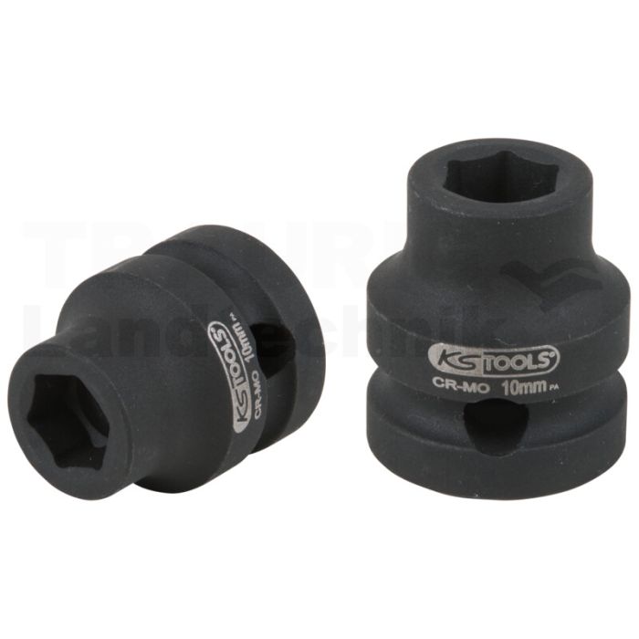 1/2" Sechskant-Kraft-Stecknuss, extra kurz, 10,0 m
