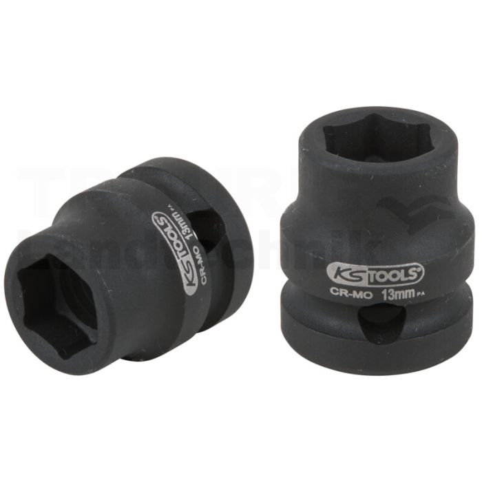 1/2" Sechskant-Kraft-Stecknuss, extra kurz, 13,0 m