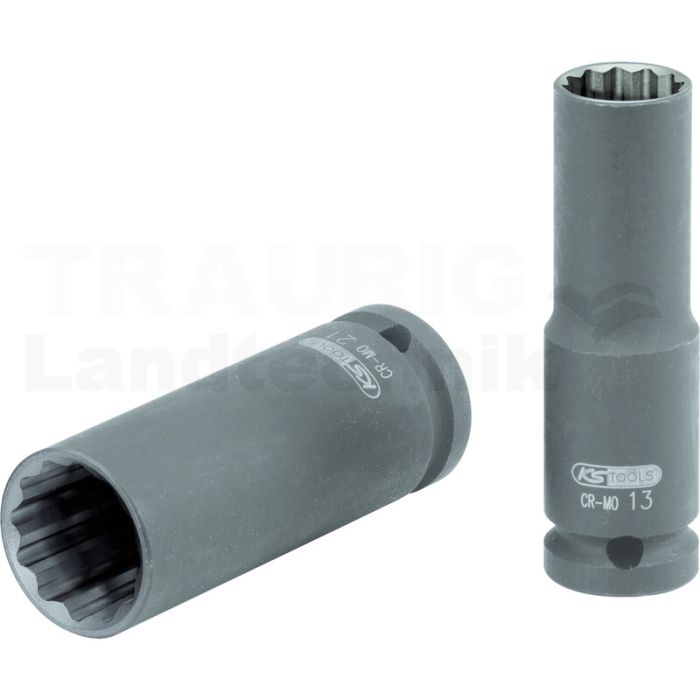 1/2" 12-kant-Kraft-Stecknuss,lang,28mm