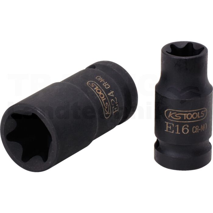 3/8" TX-E-Kraft-Stecknuss, kurz, E5
