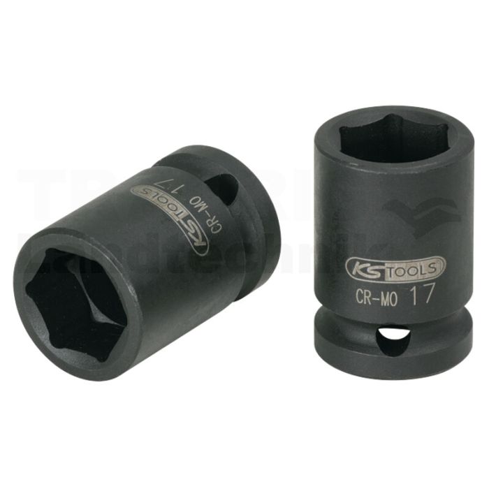1/2" SK Kraft Stecknuss, kurz, 17mm