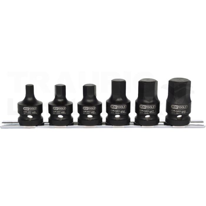 Bit-Kraft-Stecknuss-Satz 1/2" kz, 6-tlg