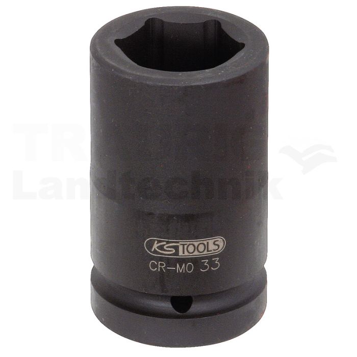 1" Sechskant-Kraft-Stecknuss, lang, 85mm
