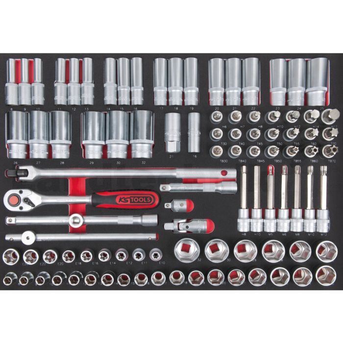 SCS Steckschl.-Satz, 95-tlg., 1/2 in 1/1 Einlage