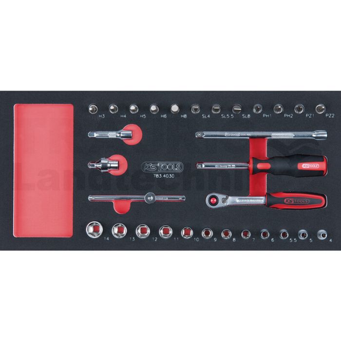 Chrom 1/4" Steckschlüssel-Satz 1/3