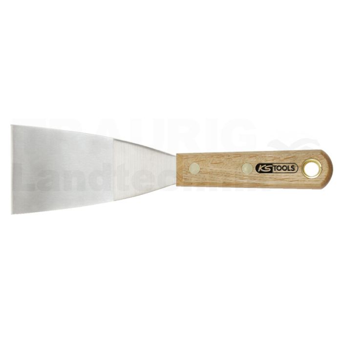 Edelstahl-Spachtel, 63mm, mit Holzgriff