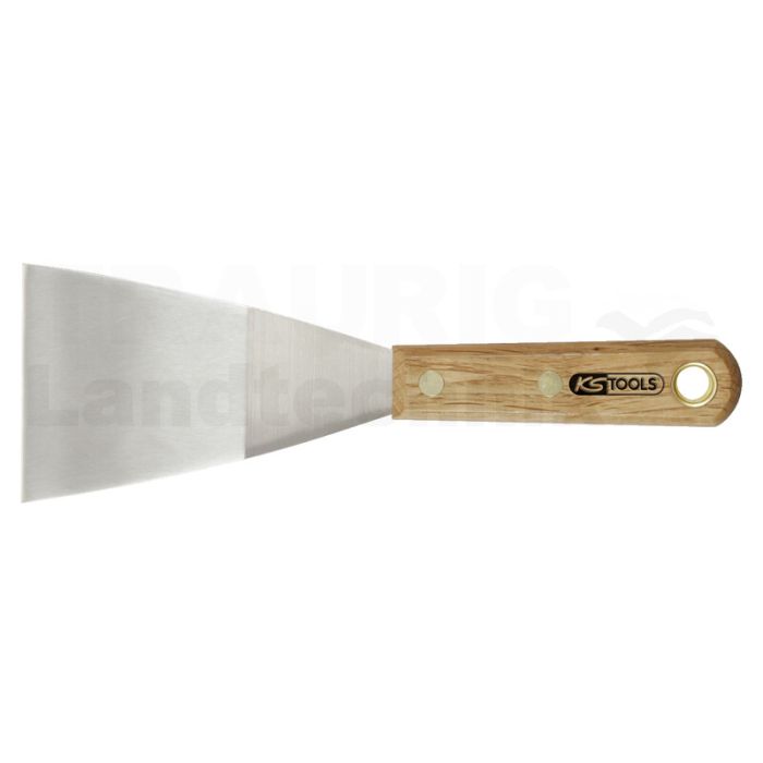 Edelstahl-Spachtel, 75mm, mit Holzgriff