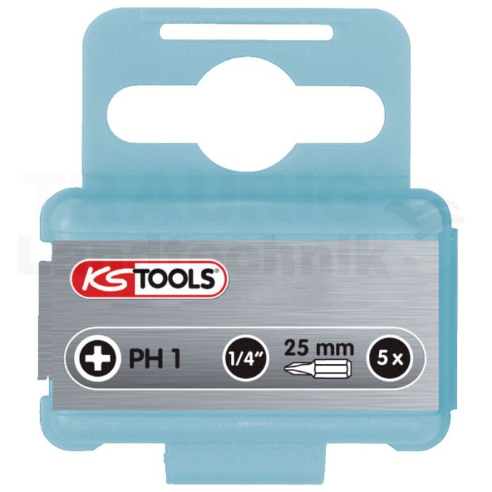 1/4" INOX+ Bit, 25mm, PH1, 5er Pack