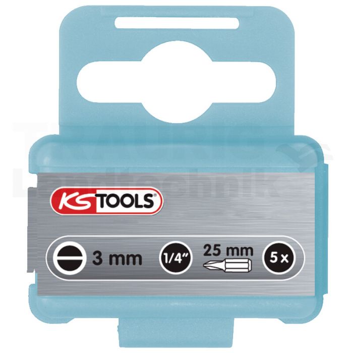 1/4' Inox+Bit Schlitz, 25mm 3mm 5er Pack