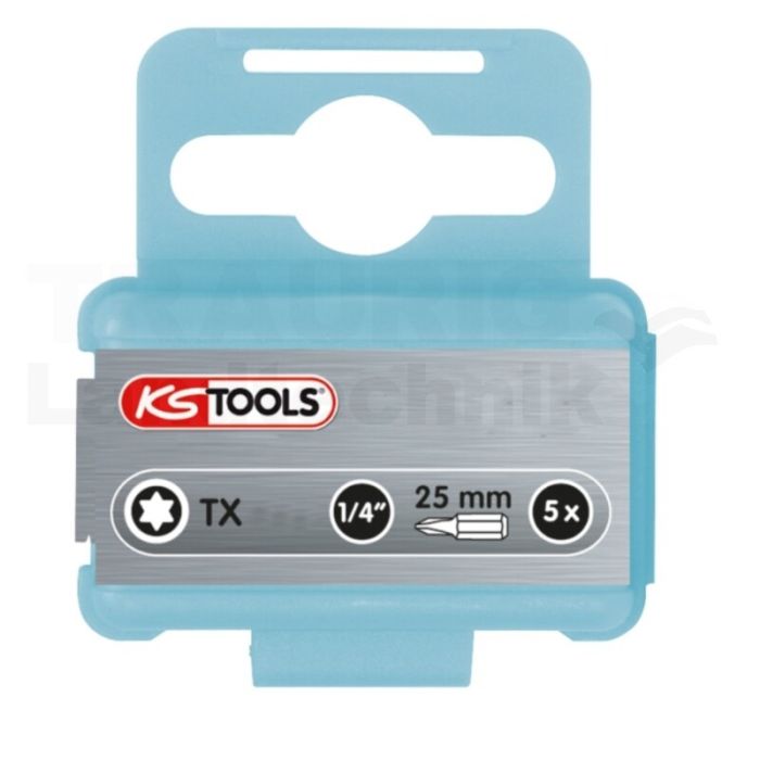 1/ 4" INOX + Bit TX, 25mm, T30, 5er Pack