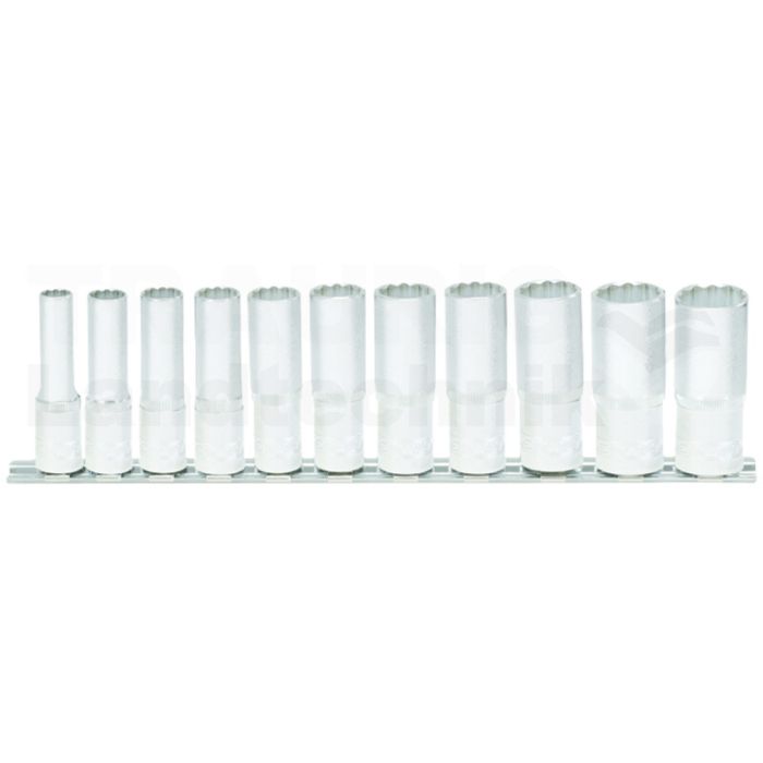 3/8" 12kant-Stecknuss-Satz,lang 11-tlg.
