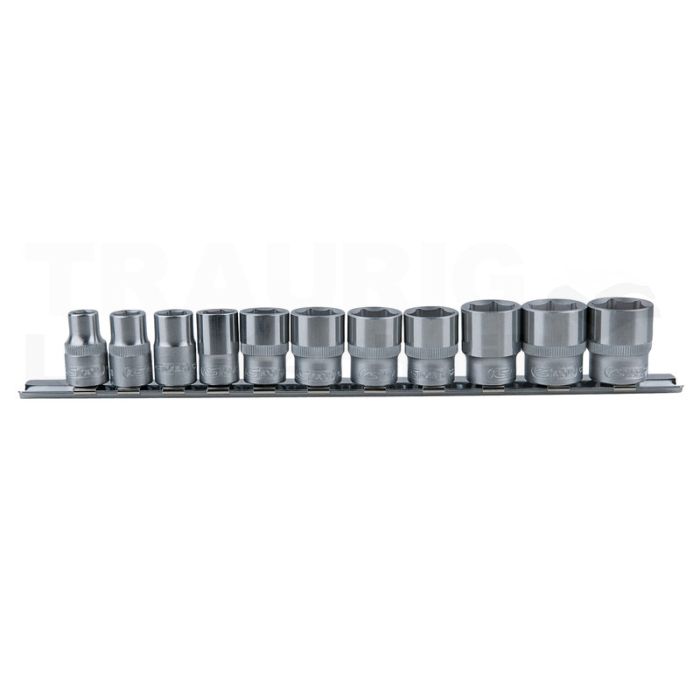 3/8" Sechskant-Stecknuss-Satz, 11-tlg.