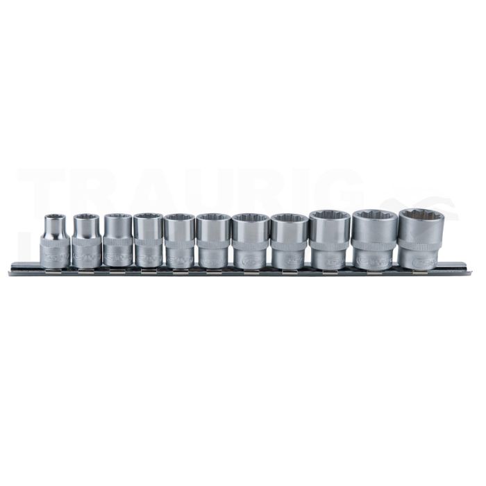 3/8" 12-kant-Stecknuss-Satz, 11-tlg.