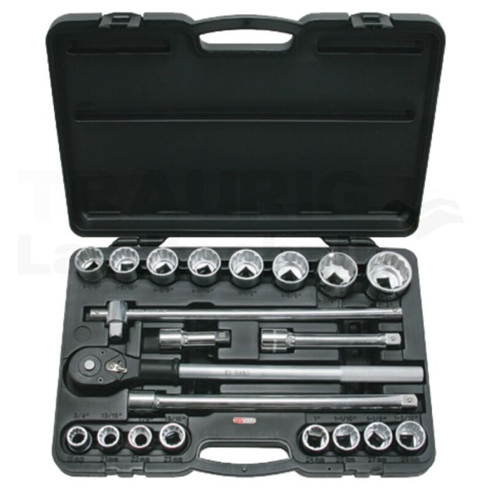 3/4" Steckschlüssel-Satz, 21-tlg. 3/4" Steckschlüssel-Satz, 21-tlg.