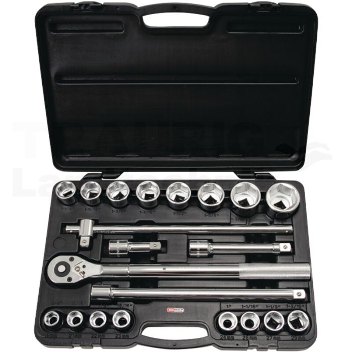 3/4" Steckschlüssel-Satz, 21-tlg.