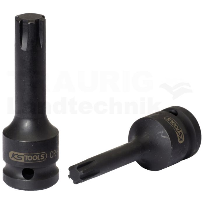 1/2" Kraft Bit Stecknuss RIBE, lang, M8